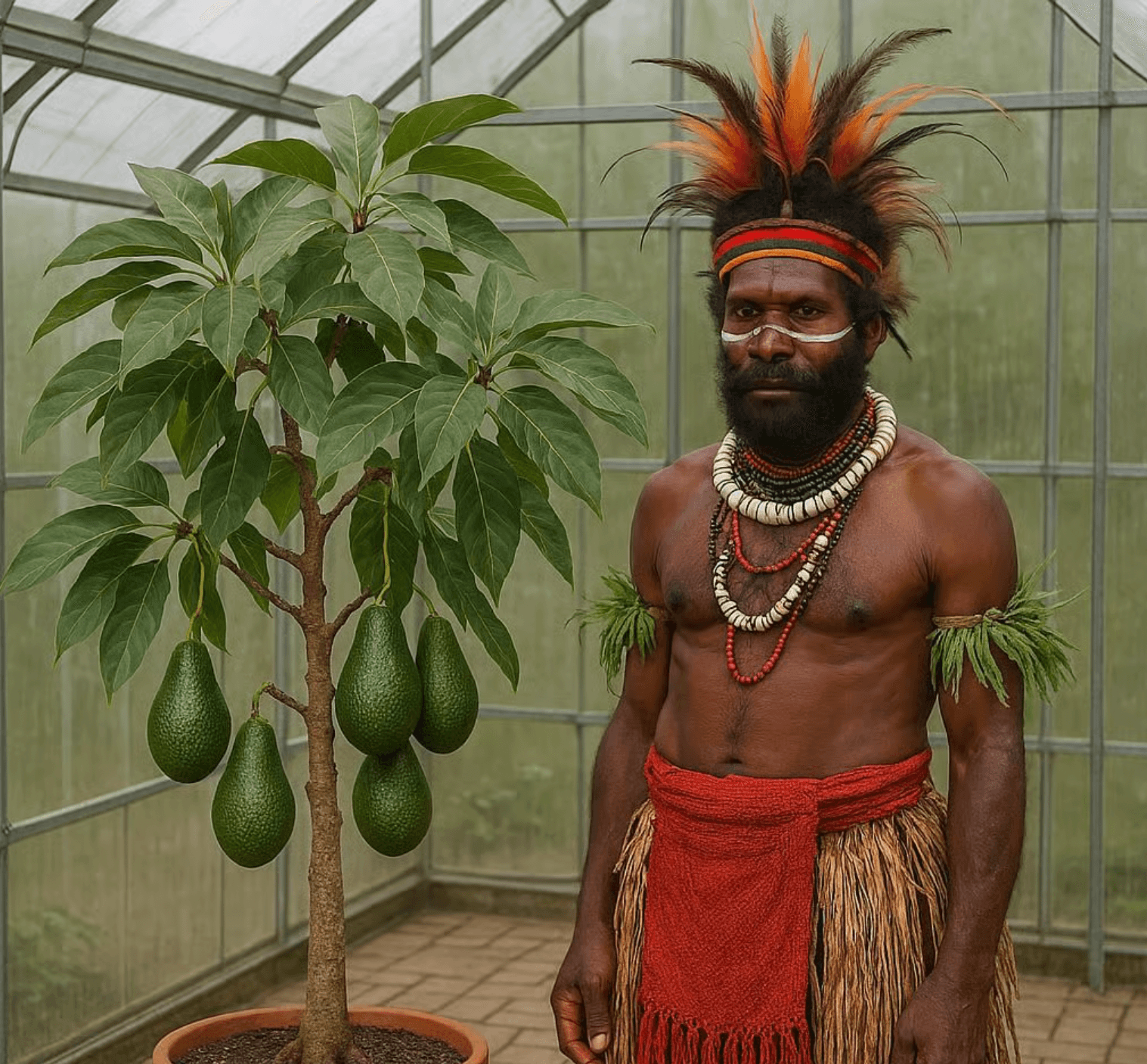 Avocado plant with fruit