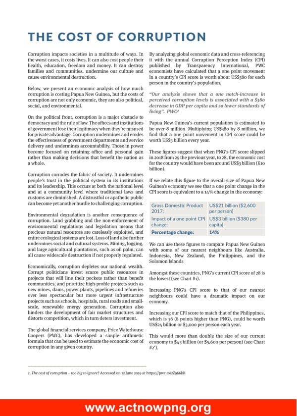 The Economic Cost of Corruption