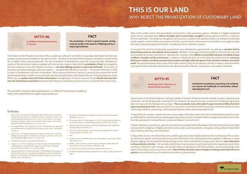 This Is Our Land: Land Privatisation Myths